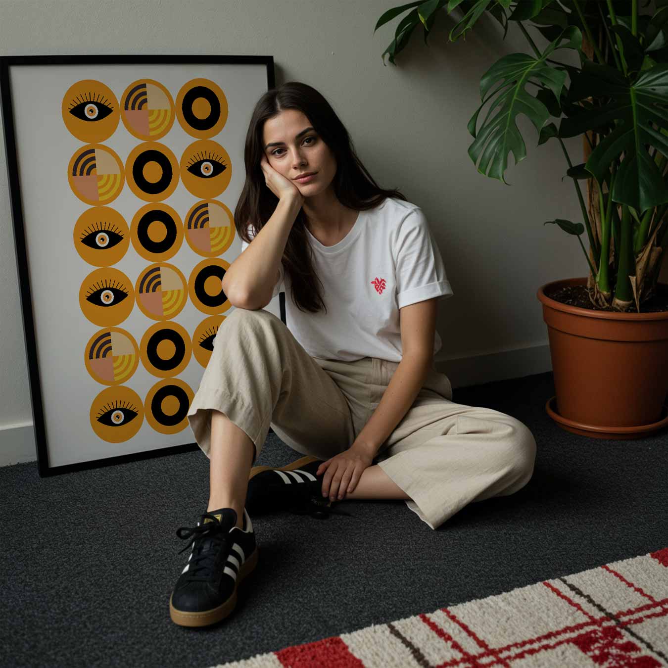 Stirring Eyes & Circles Poster-WallArtistic