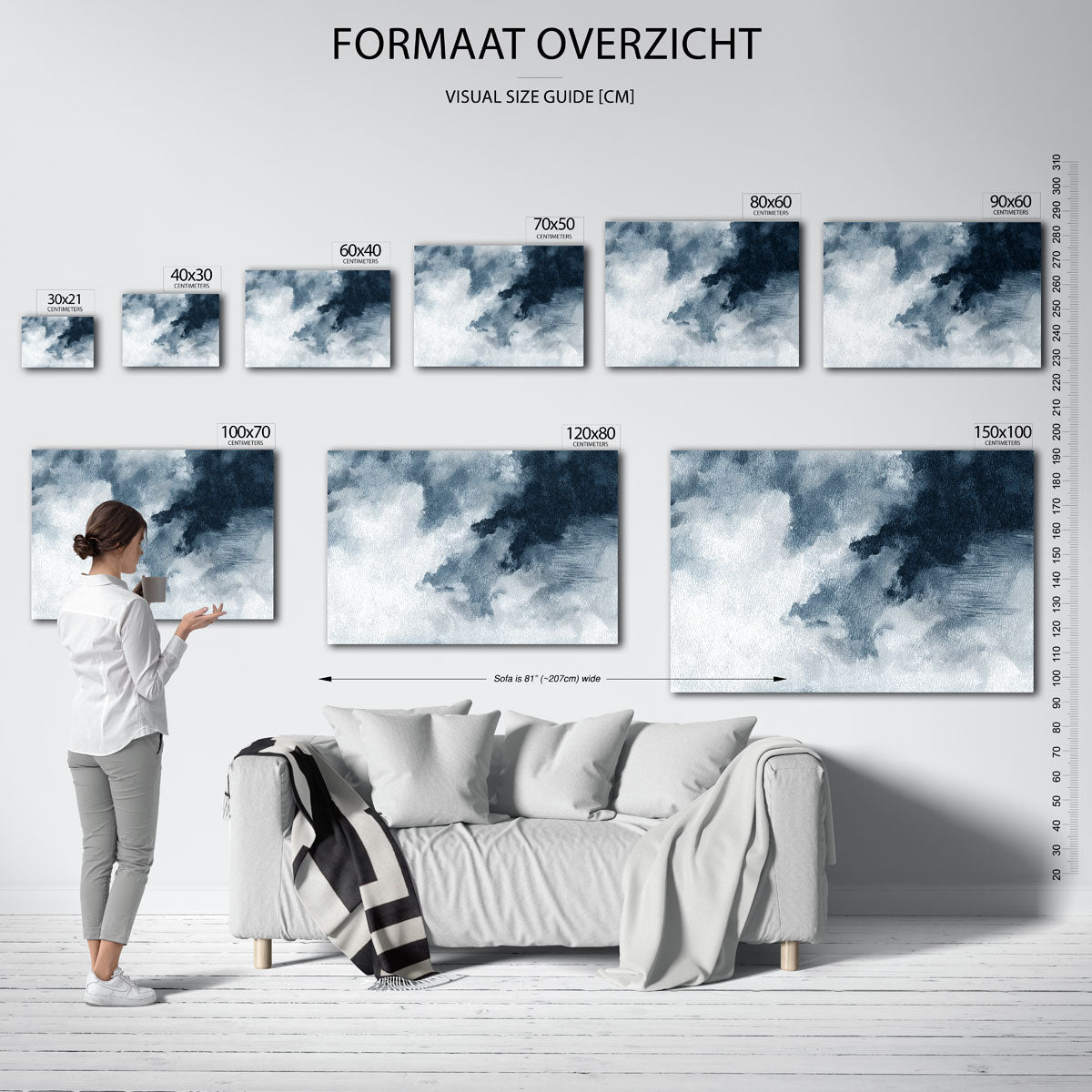 Abstracte wolken Poster