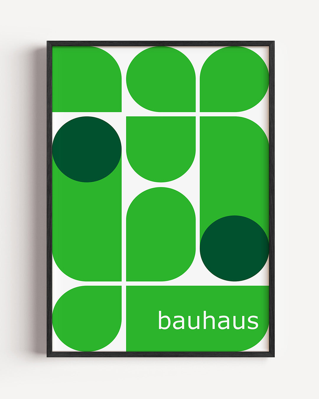 Groene vormencompositie Poster