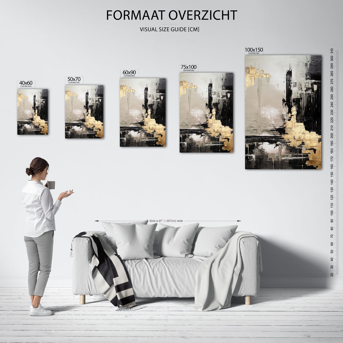 Gelaagde compositie Kunstwerk