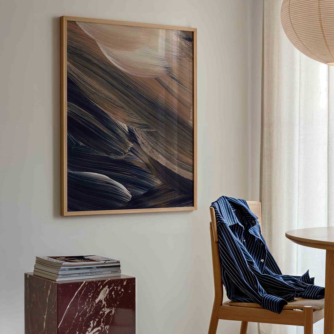 Abstracte penseelstreken Poster