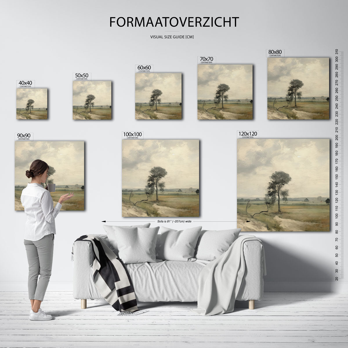 Landschap met boom Poster
