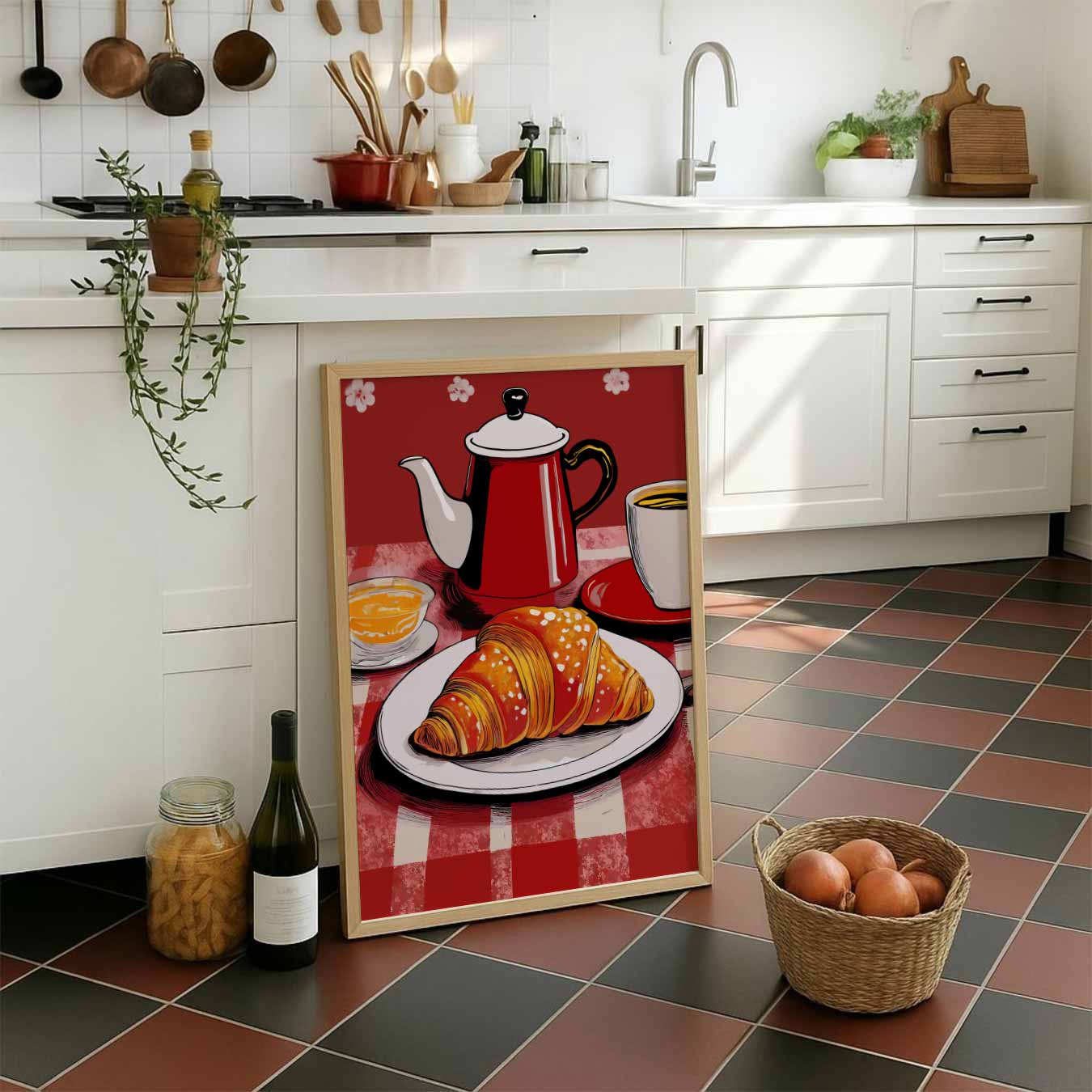 Franse Ontbijt Sfeerposter-WallArtistic