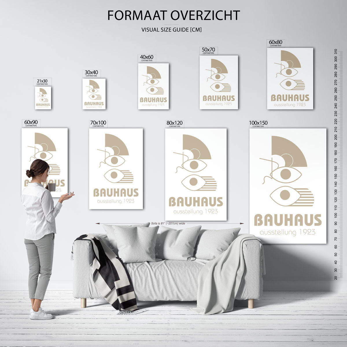 Oogvormen en lijnen Poster