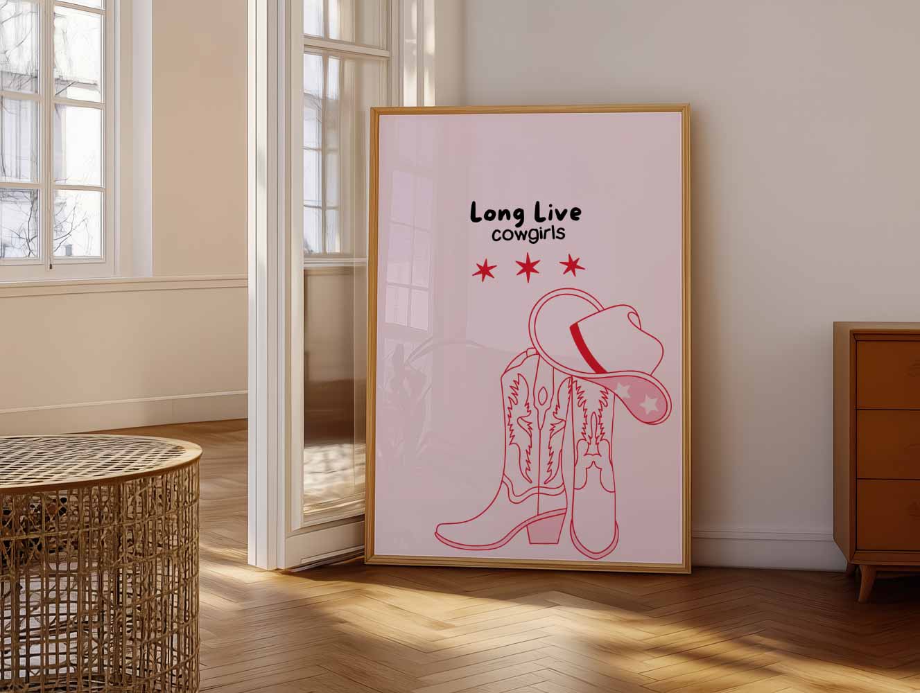 Stoere Cowgirl Poster-WallArtistic