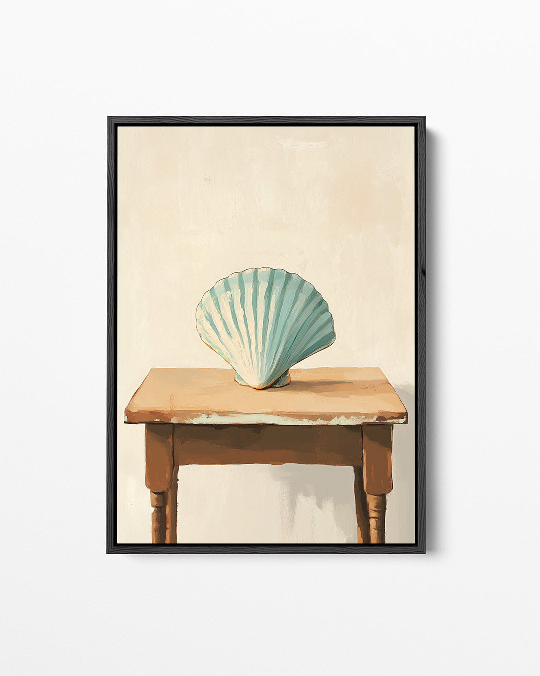 Schelp op tafel Kunstwerk