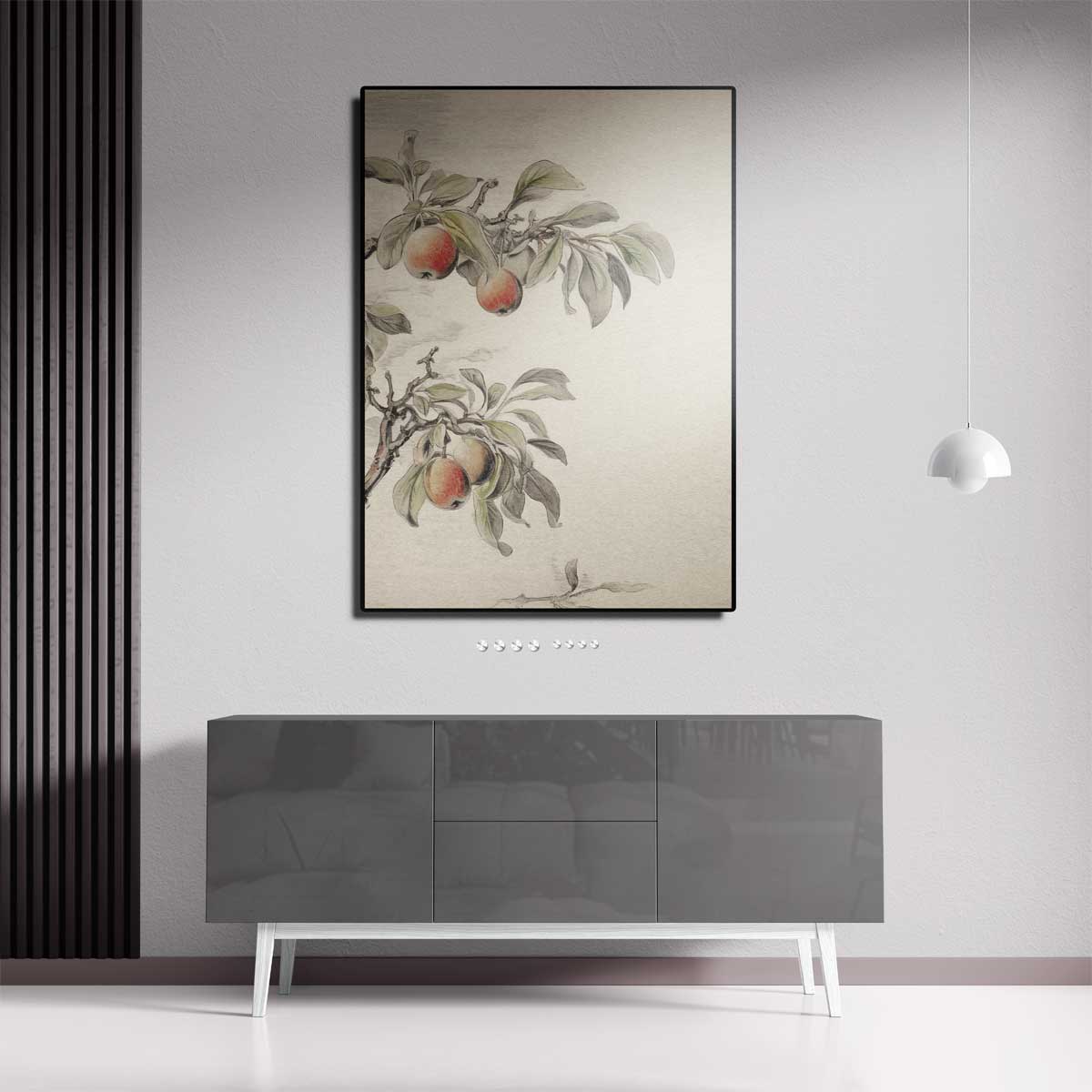 Subtiele Appeltak Illustratie Kunstwerk-canvas-dibond-plexiglas-wanddecoratie-WallArtistic