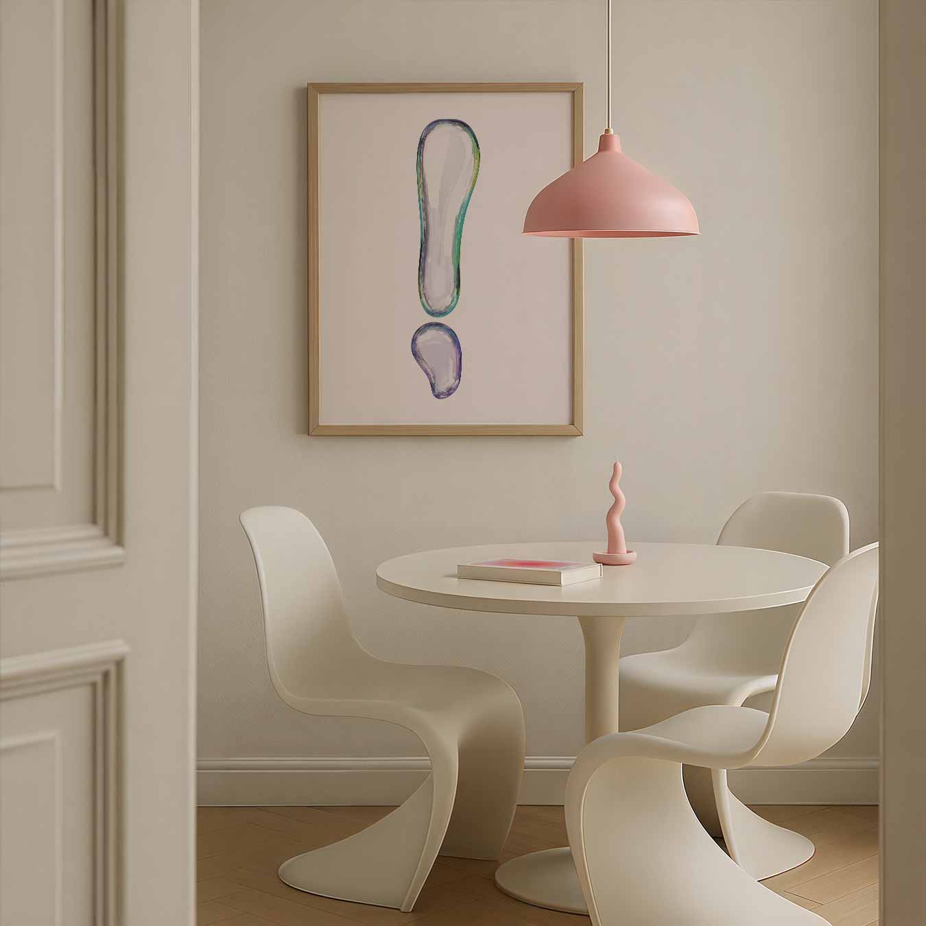 Glanzende Multicolor Exclamatie Poster-WallArtistic