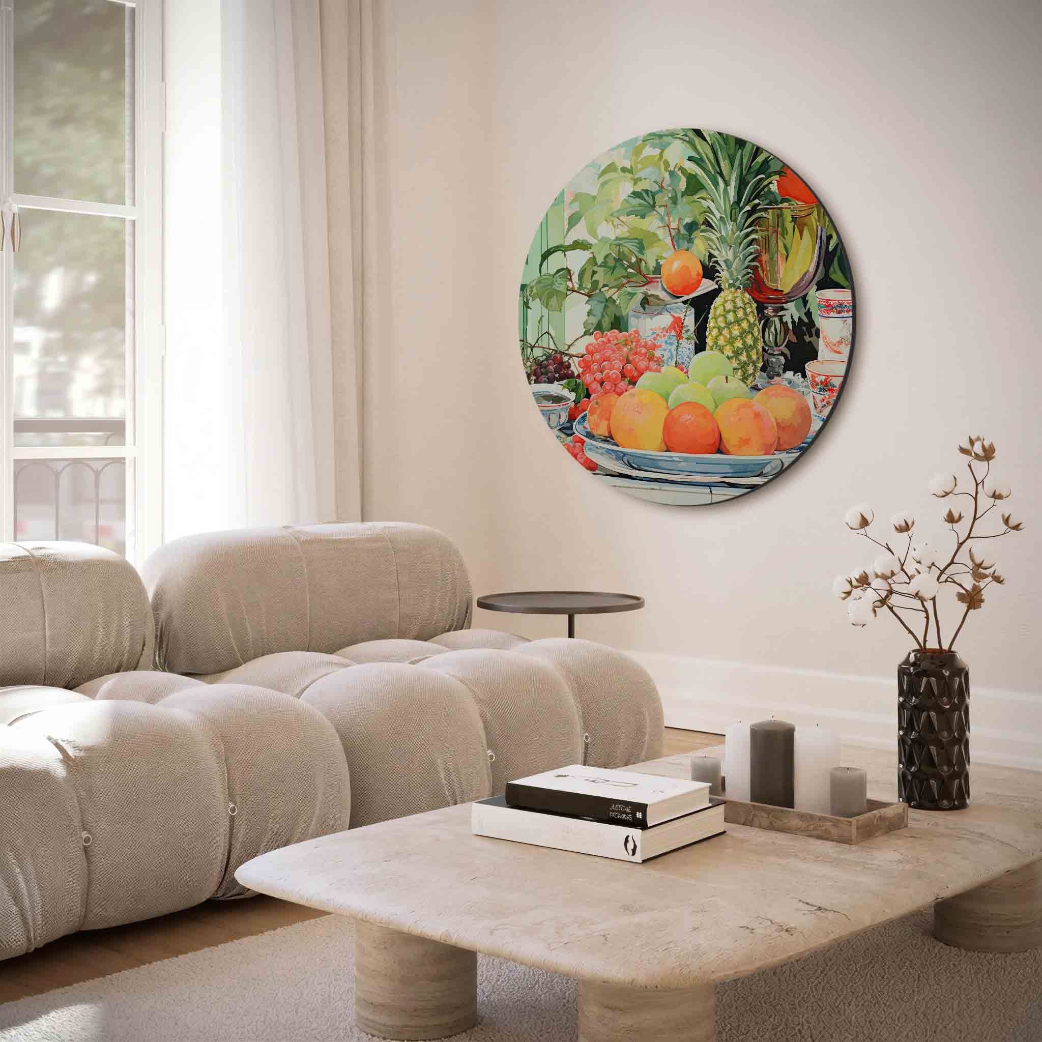 Fruit en planten Muurcirkel