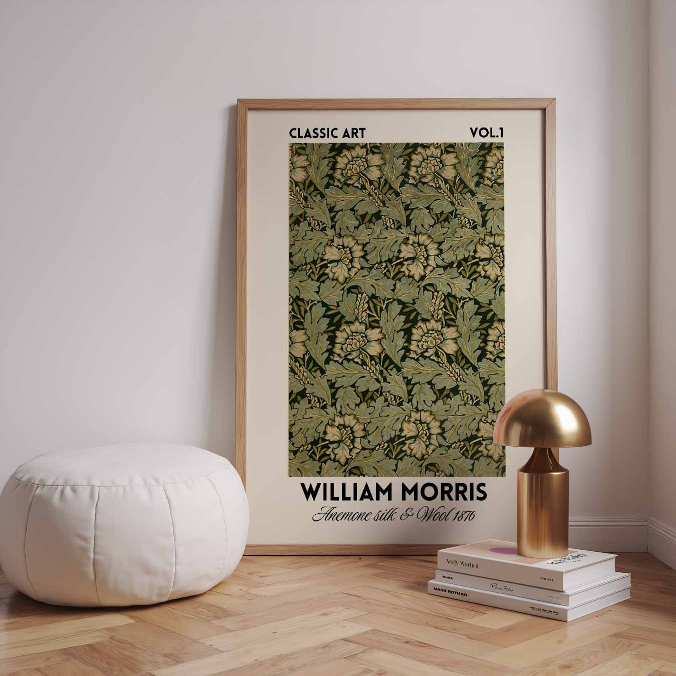 William Morris Anemone Silk & Wool 1876 Poster-WallArtistic