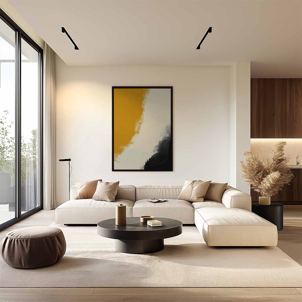 Warm Aards Abstract Kunstwerk-canvas-dibond-plexiglas-wanddecoratie-WallArtistic
