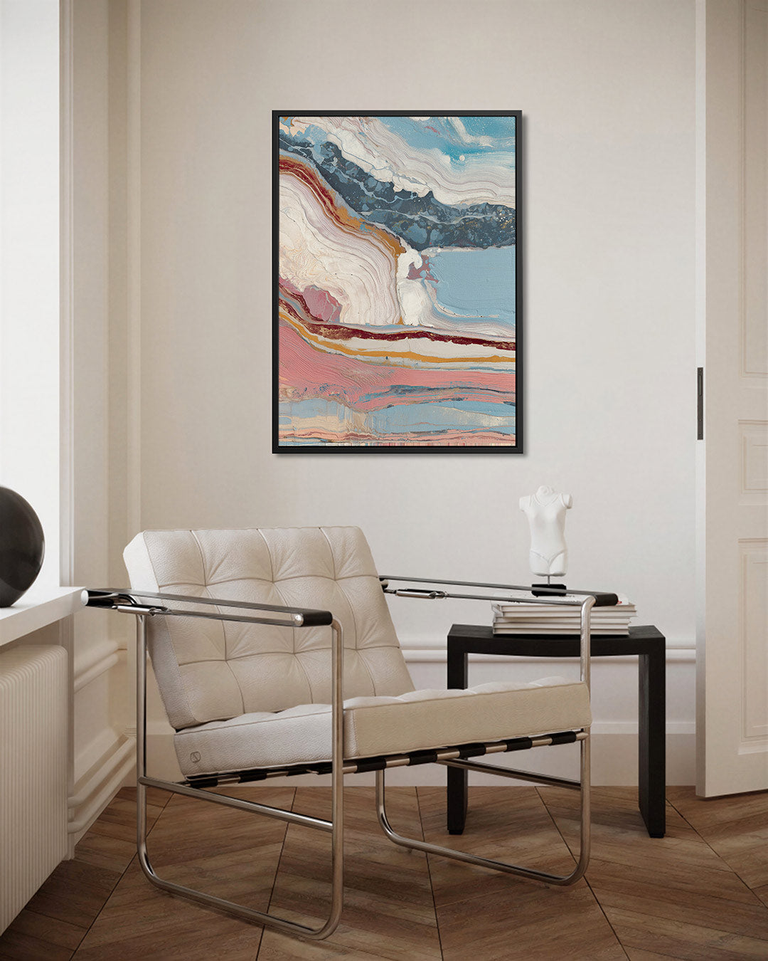Golvende kleurencompositie Kunstwerk