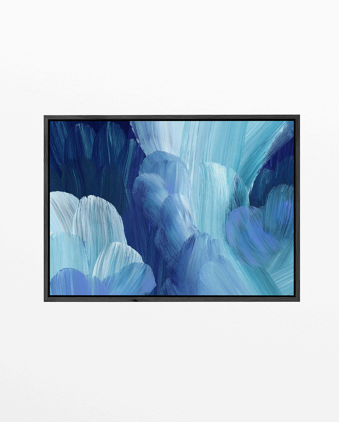 Vloeiende blauwe bewegingen Kunstwerk
