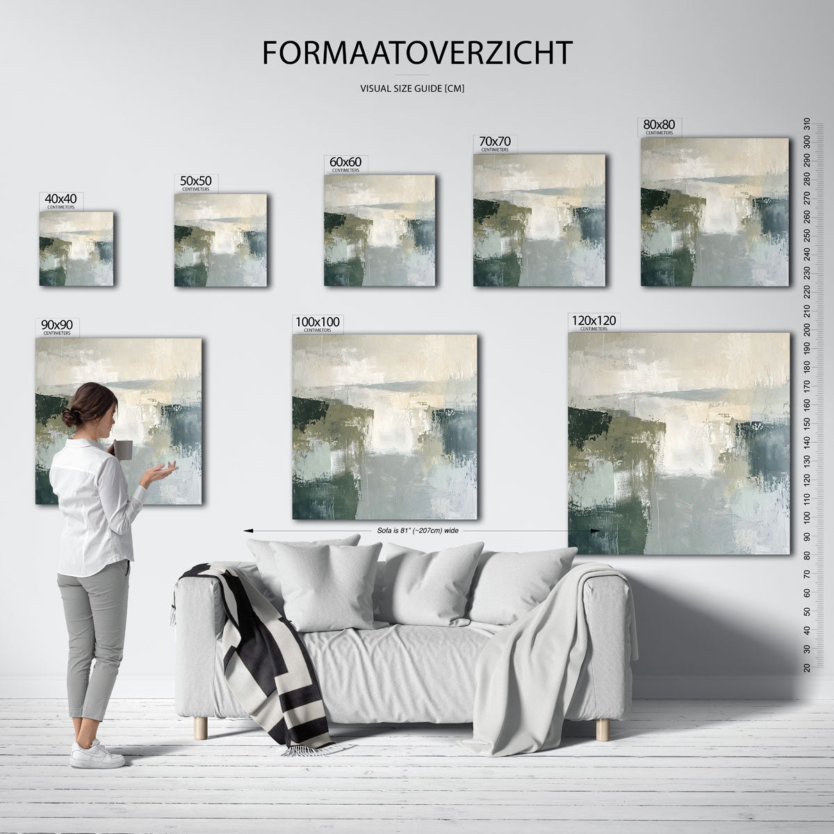 Abstracte landschapsimpressie Poster