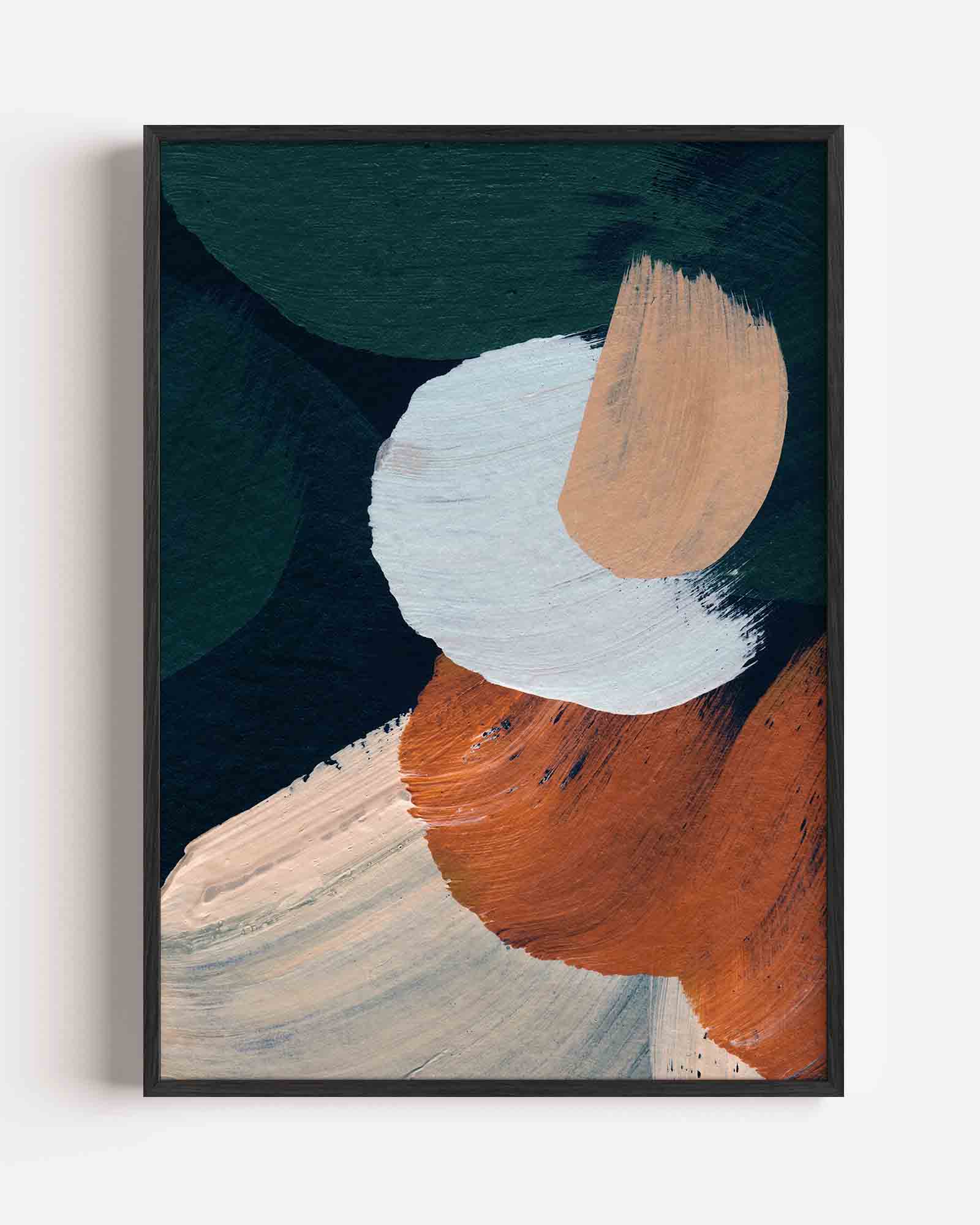 Abstracte penseelstreken Poster