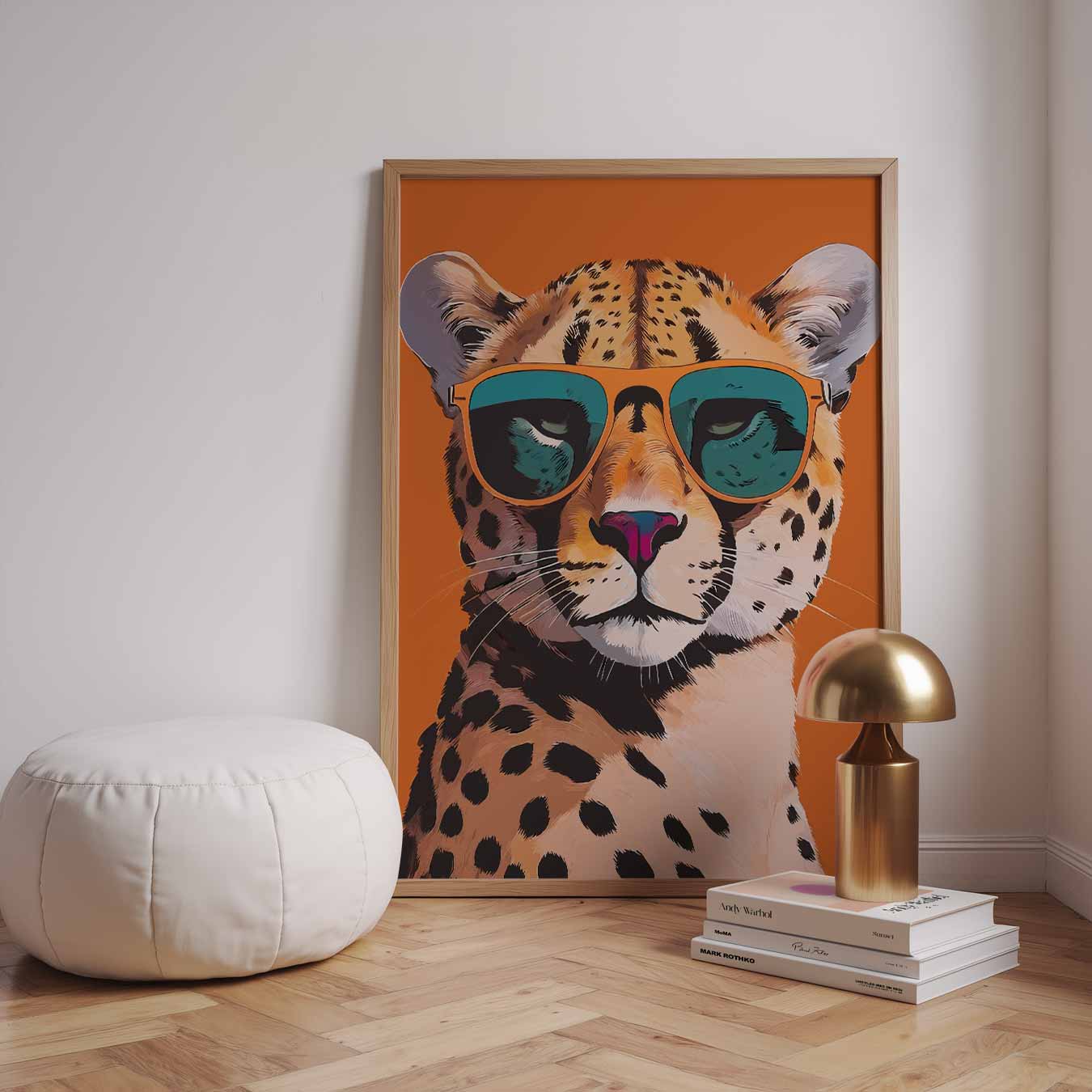 Hippe Cheetah Met Zonnebril Poster-WallArtistic