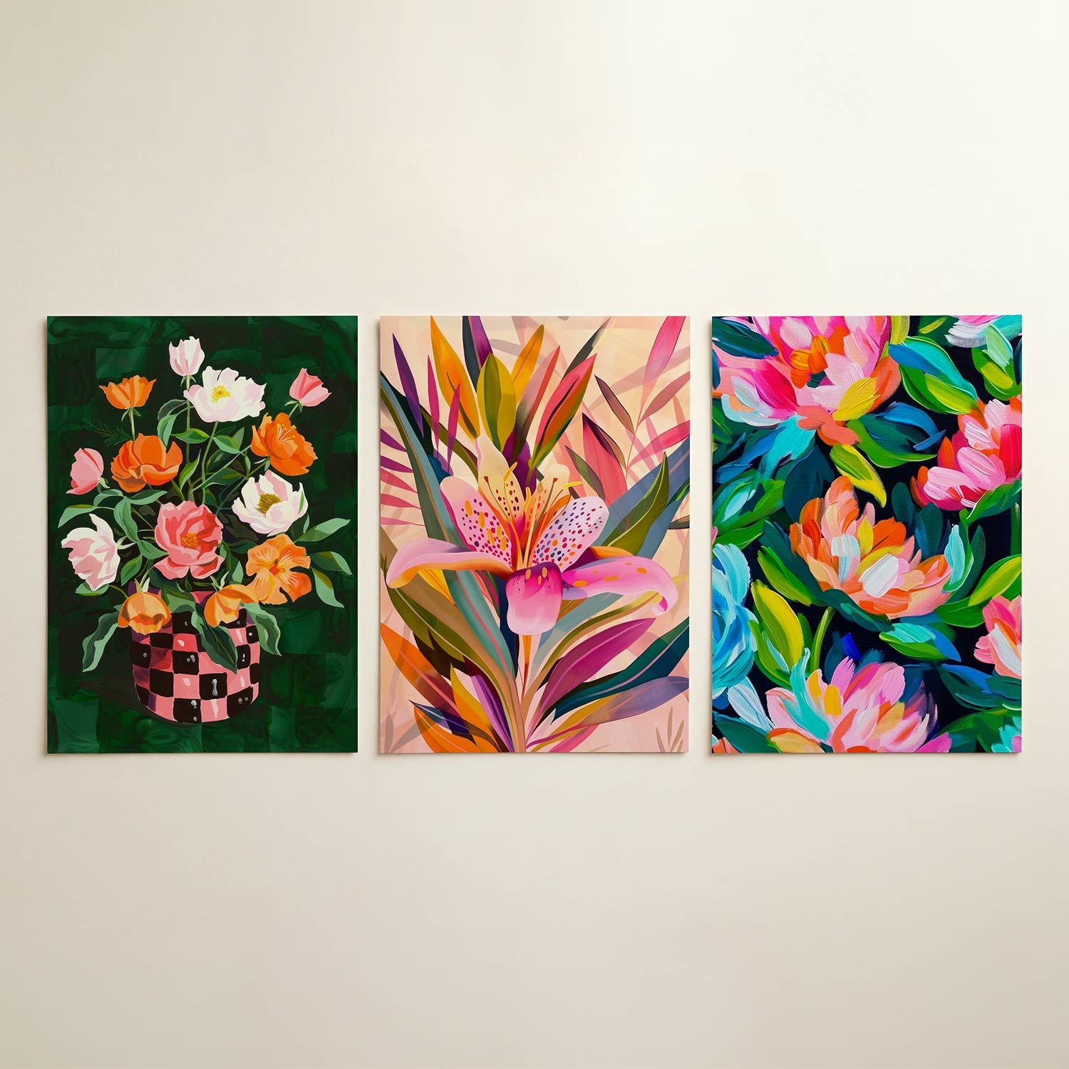 Bloemenpracht in vaas Posterset
