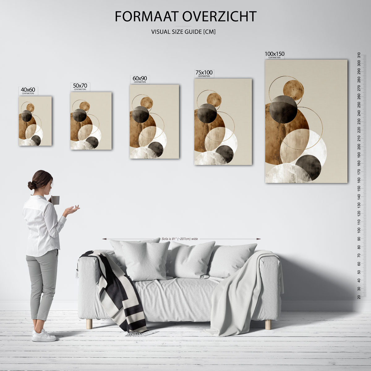 Geometrische cirkelcompositie Kunstwerk