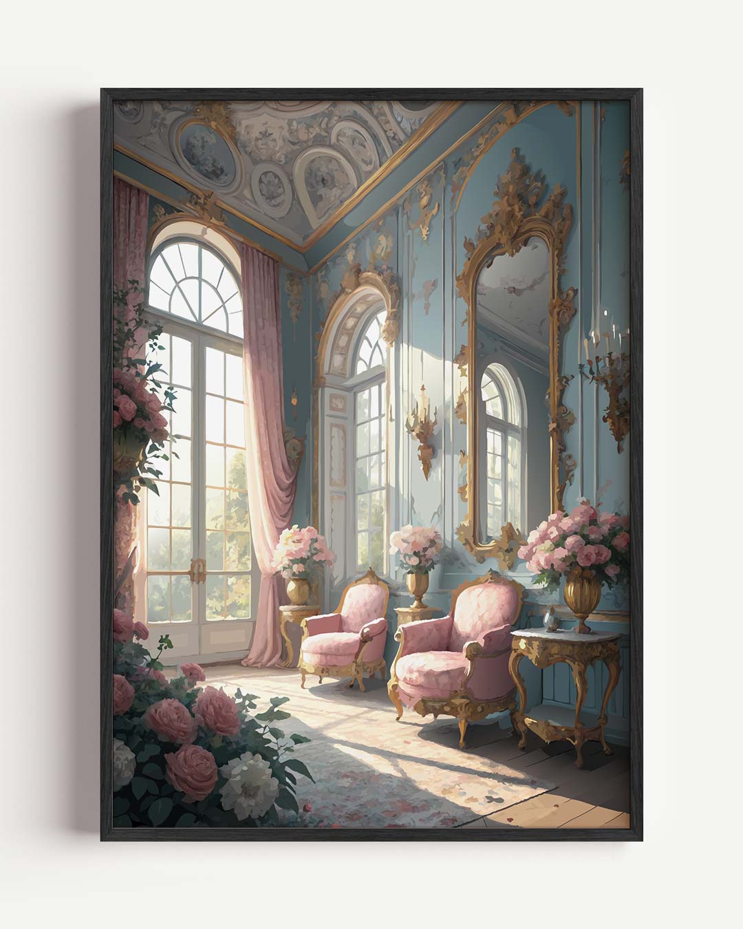 Romantische Bloemenkamer Poster-WallArtistic