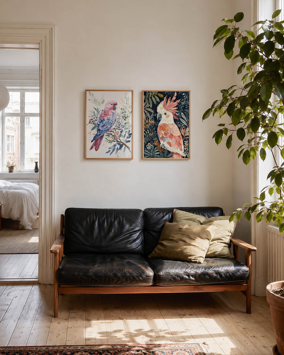 Vogels en bladeren Posterset