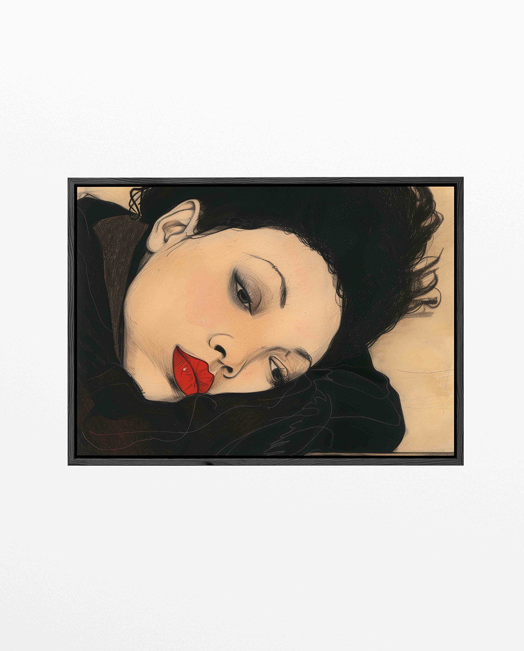 Dromerige portretstudie Kunstwerk