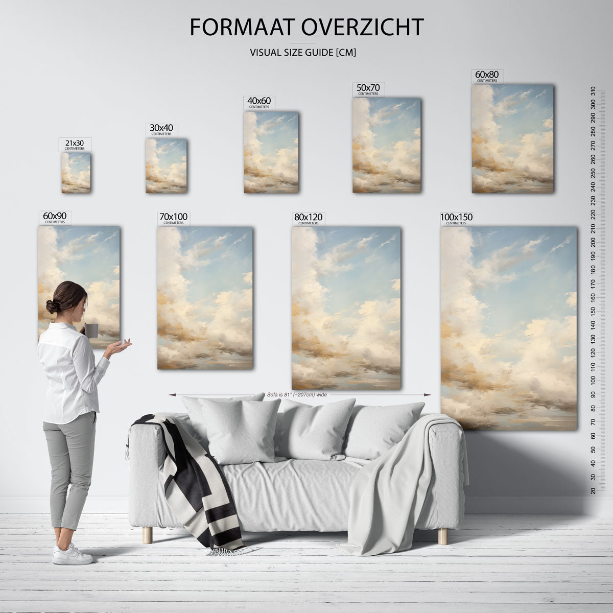 Lucht en wolken Poster