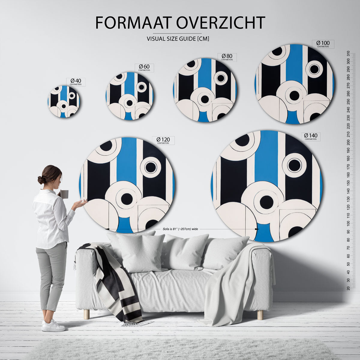 Grafische cirkels Muurcirkel