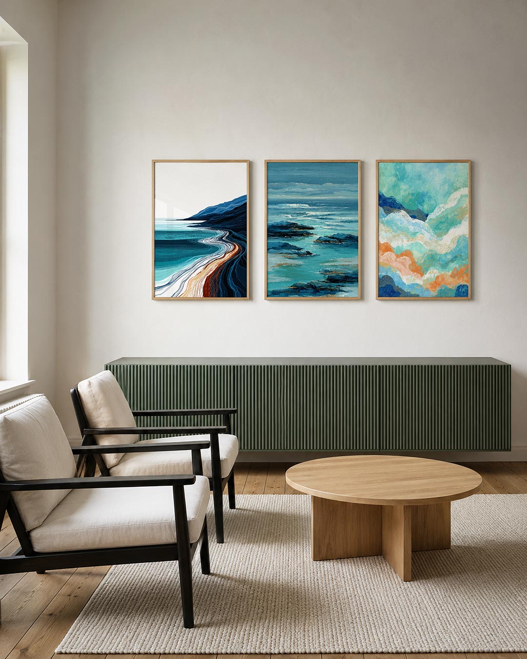 Golvend lijnenspel Posterset