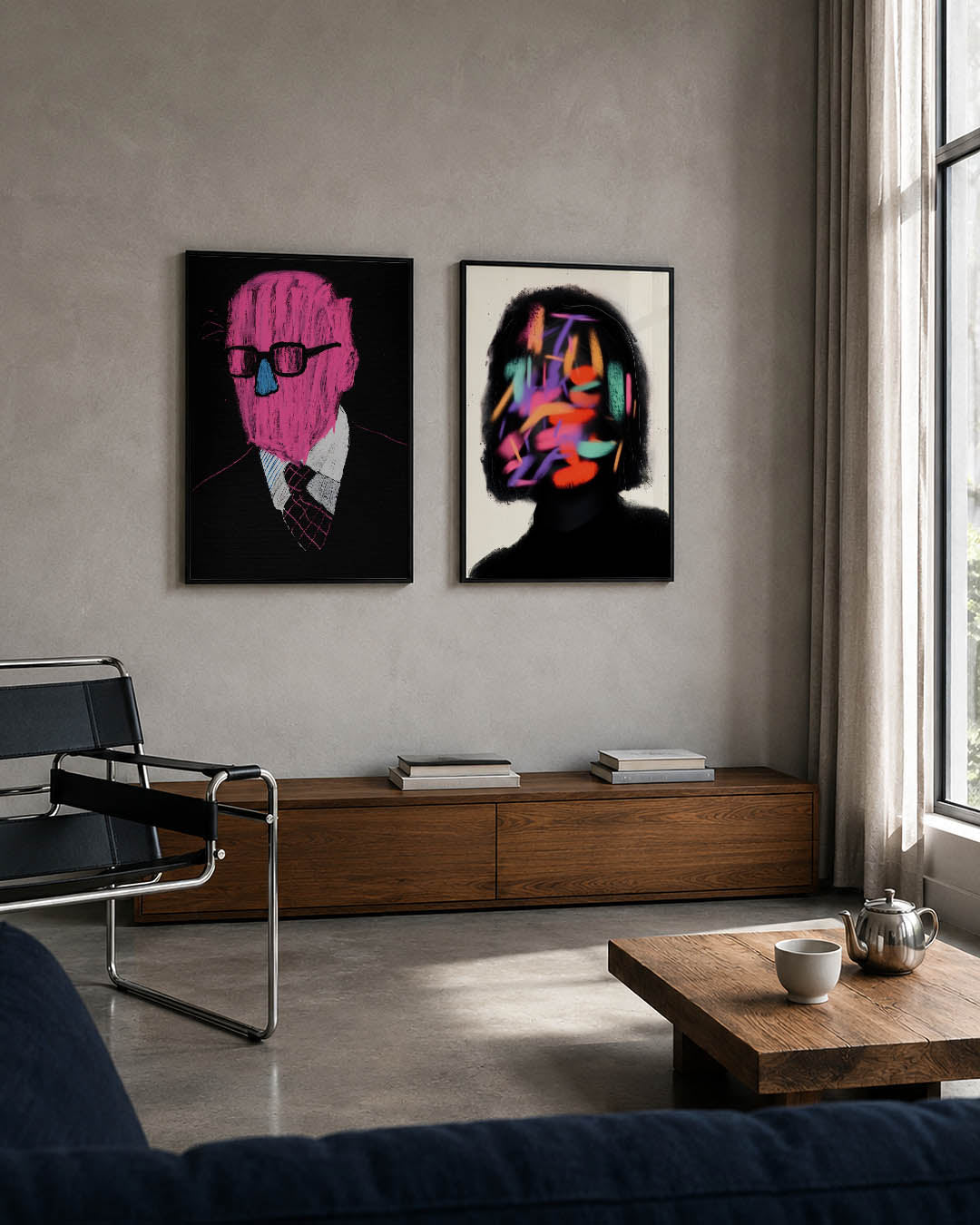 Kleurrijk portret Posterset