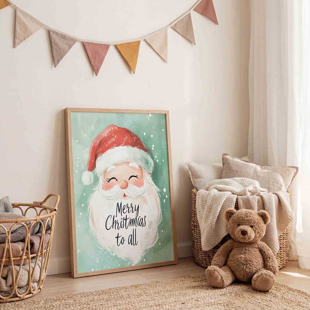 Kerstman met tekst Poster