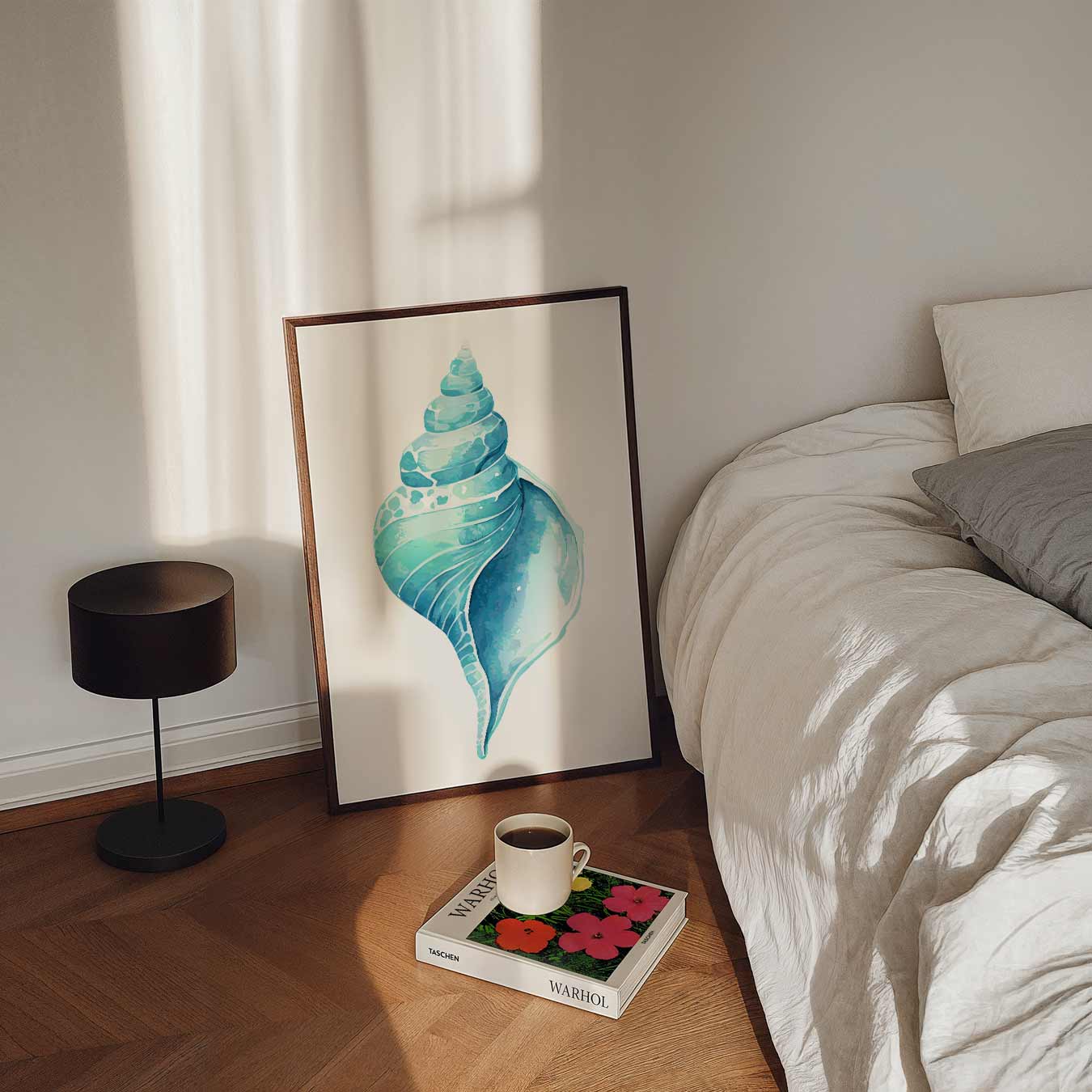 Rustgevende Schelpen Poster-WallArtistic
