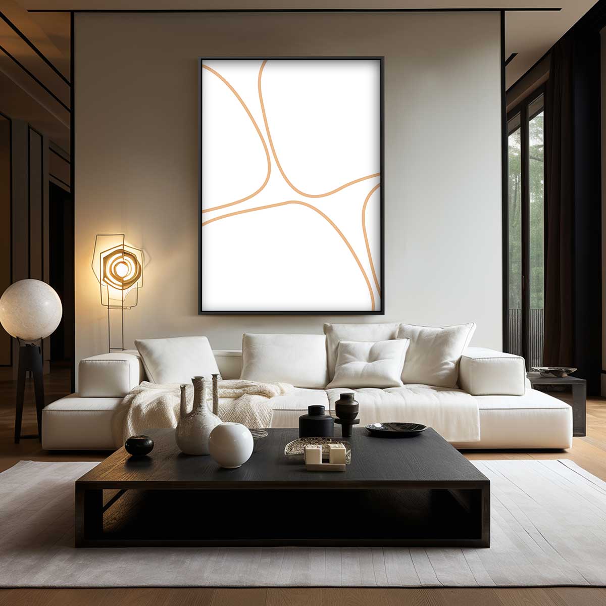 Flowing Lines Kunstwerk Kunstwerk-canvas-dibond-plexiglas-wanddecoratie-WallArtistic
