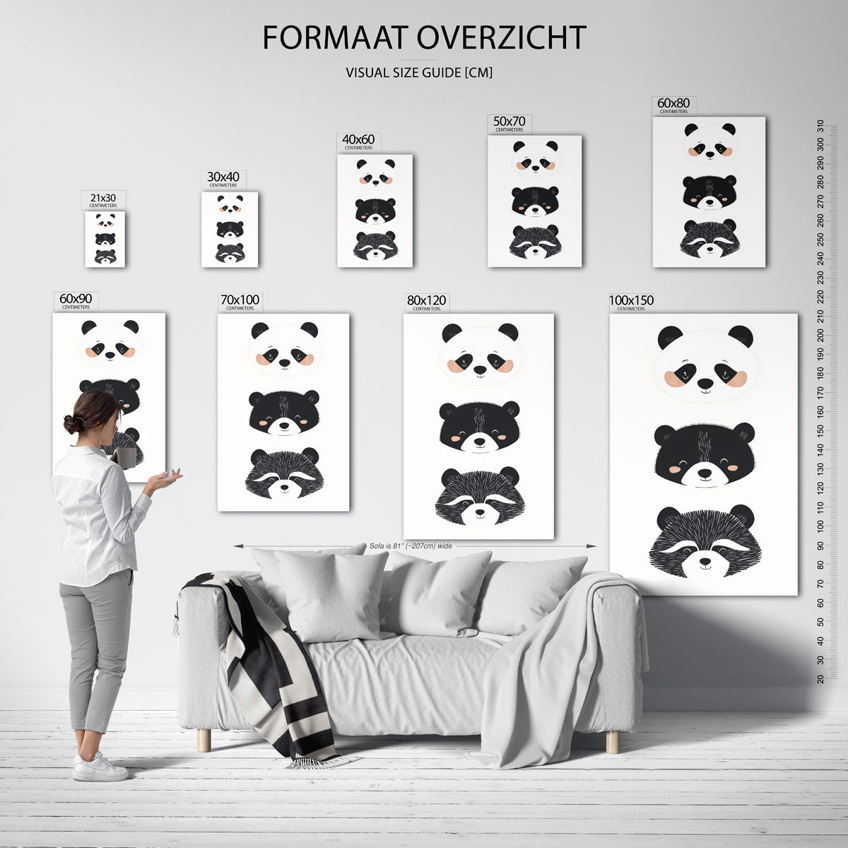 Dierengezichten Poster