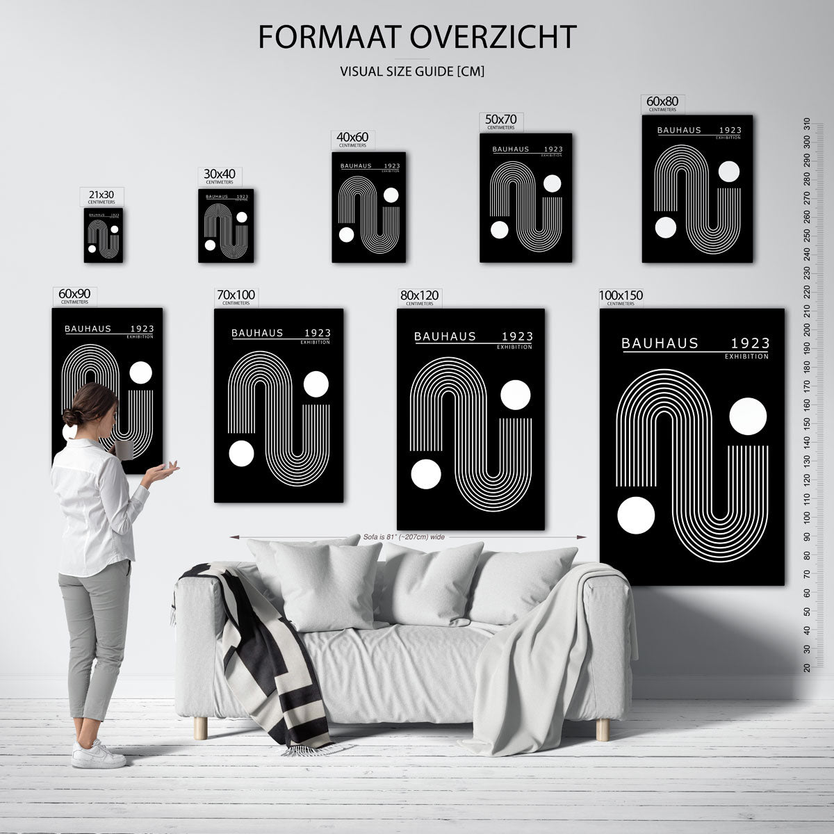 Lijnen en cirkelvormen Poster