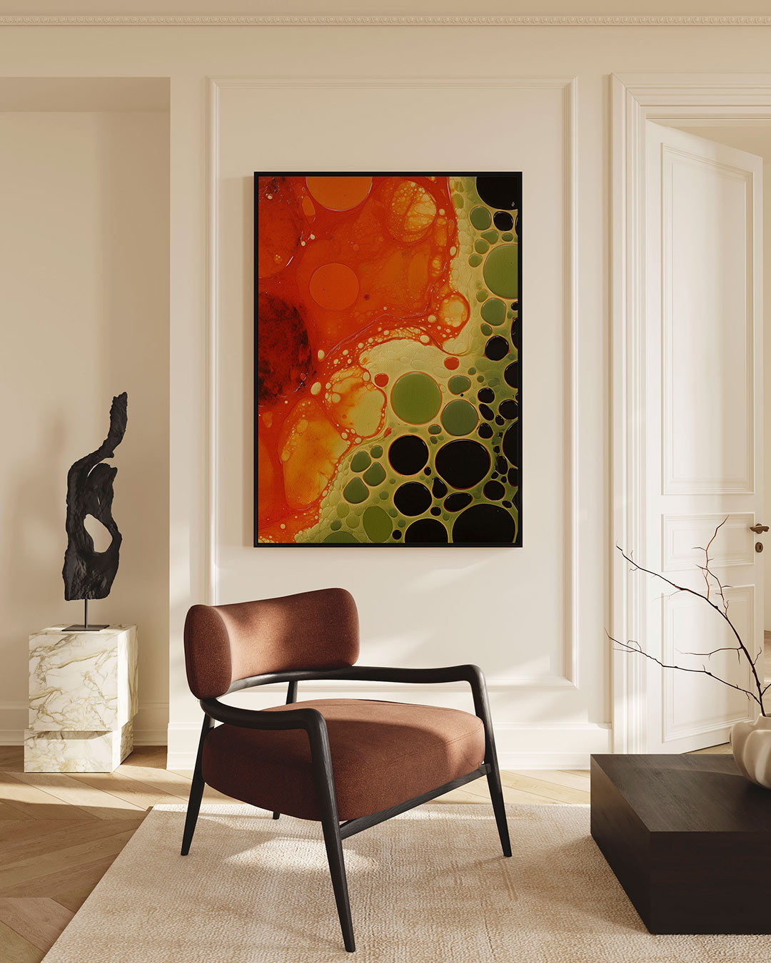 Kleurrijke cirkelpatronen Kunstwerk