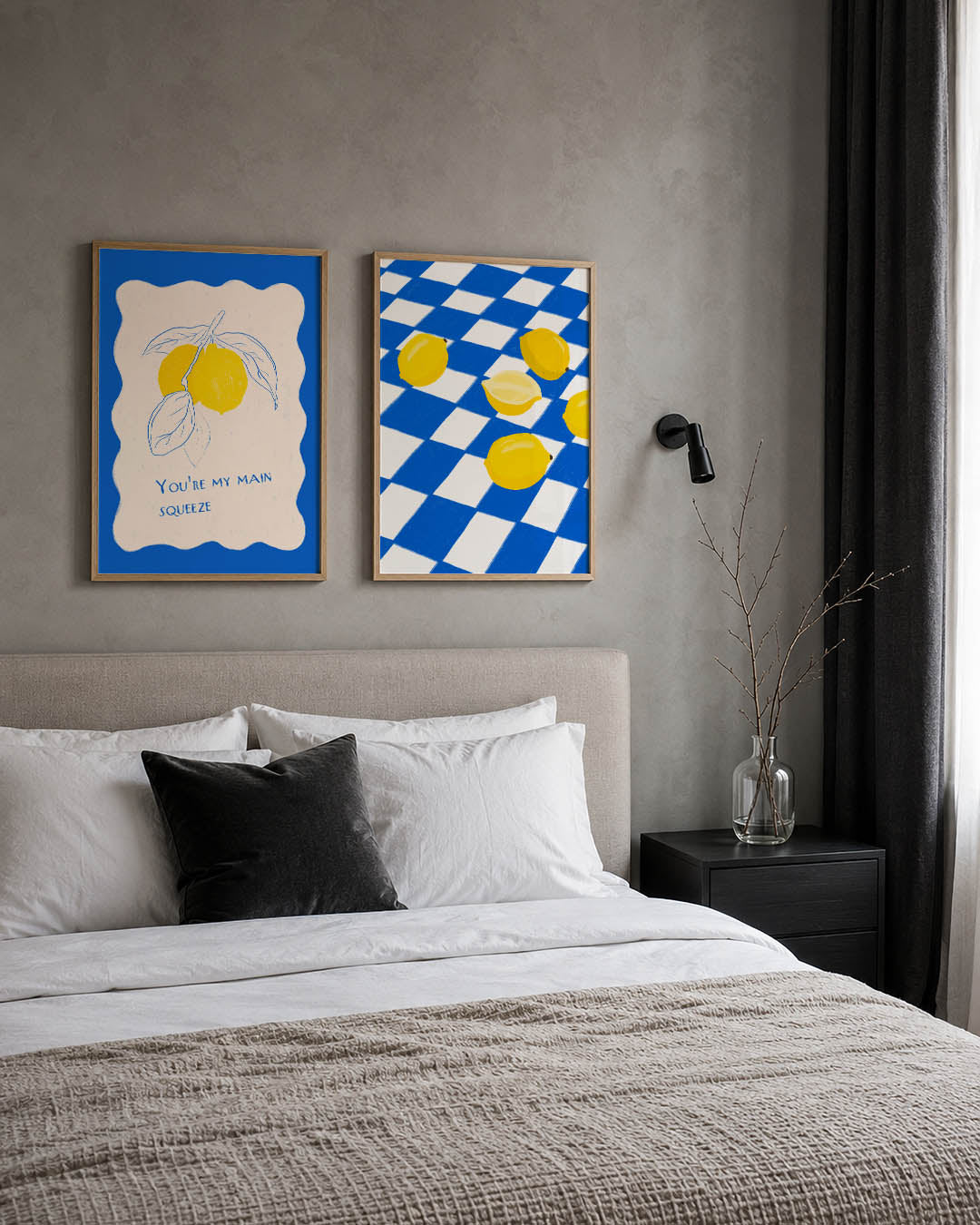 Citroen en blauw Posterset