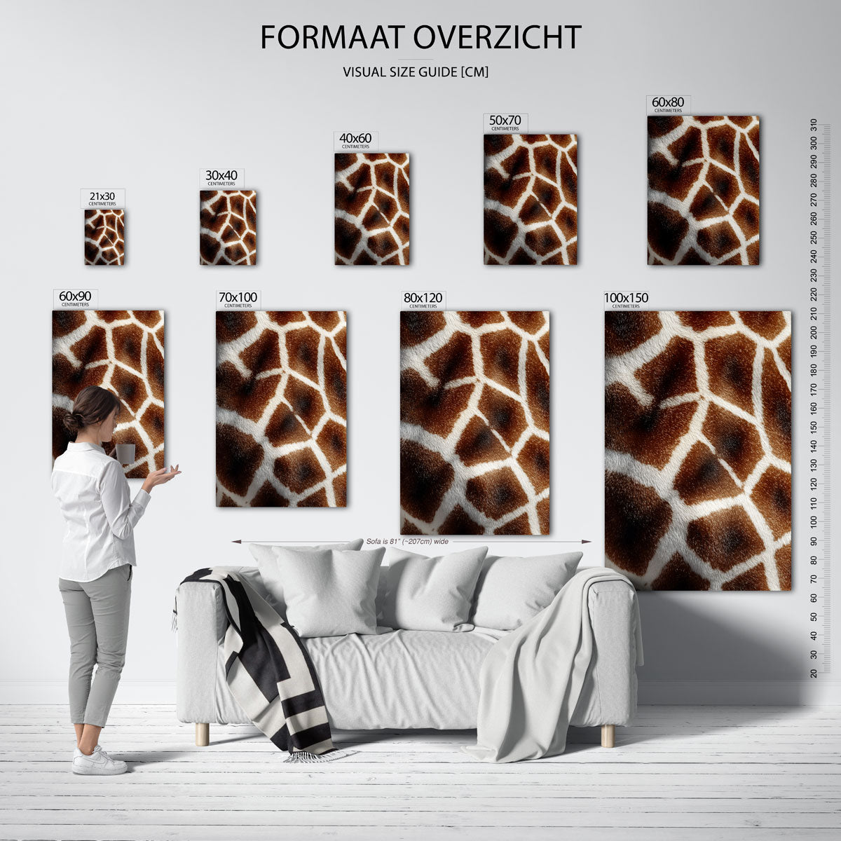 Giraffe patroon Poster