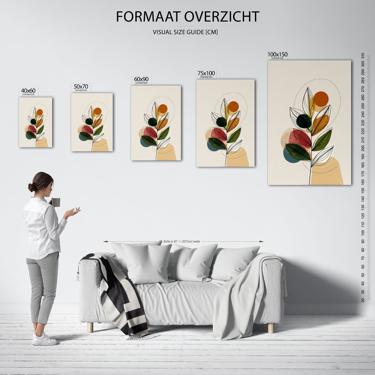 Organische vormen compositie Kunstwerk
