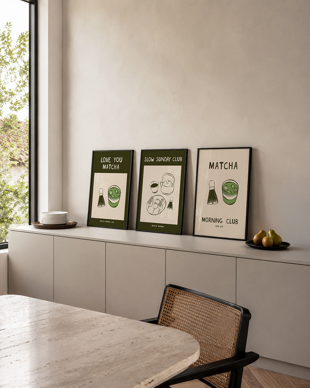 Matcha illustratie Posterset