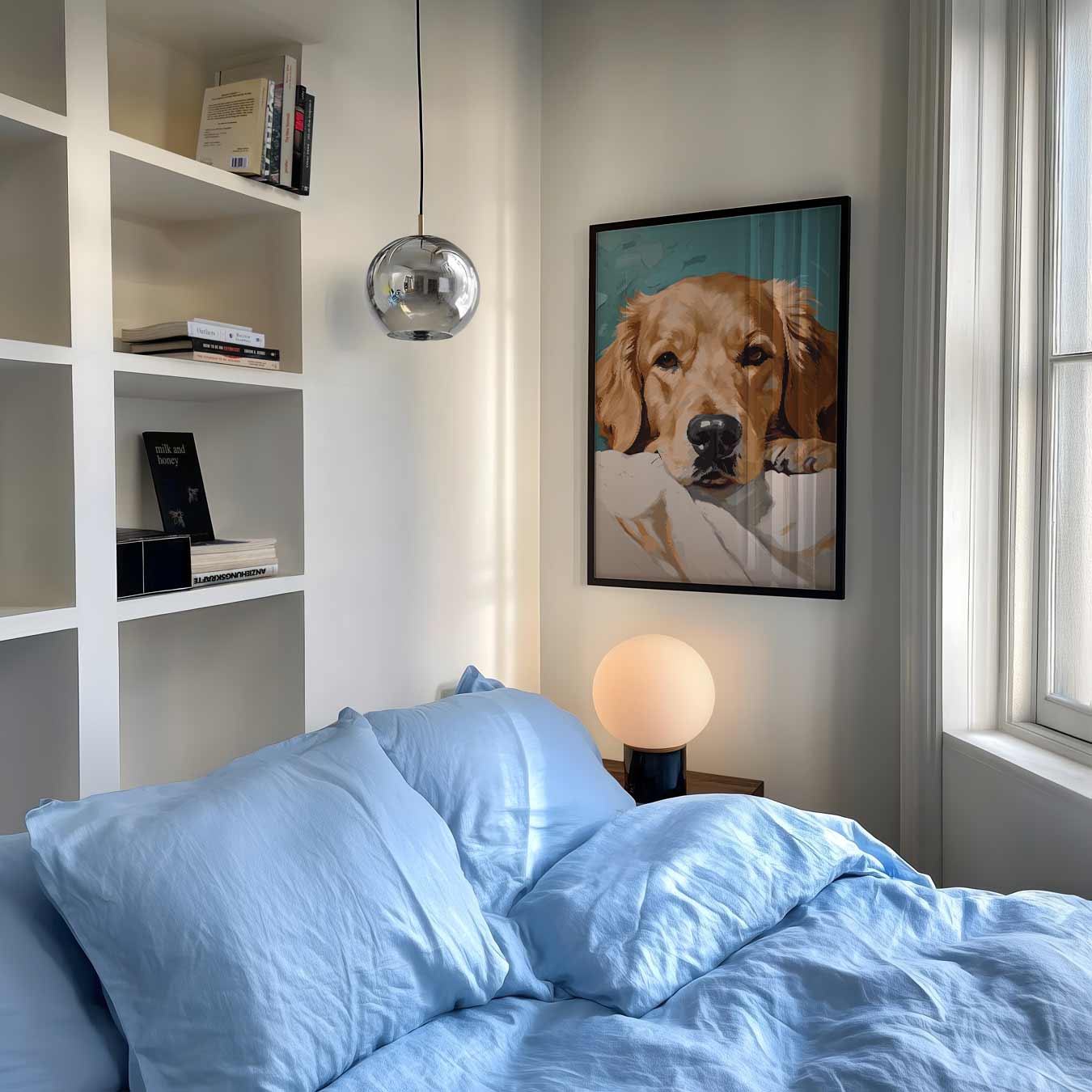 Slapende Golden Retriever Poster-WallArtistic