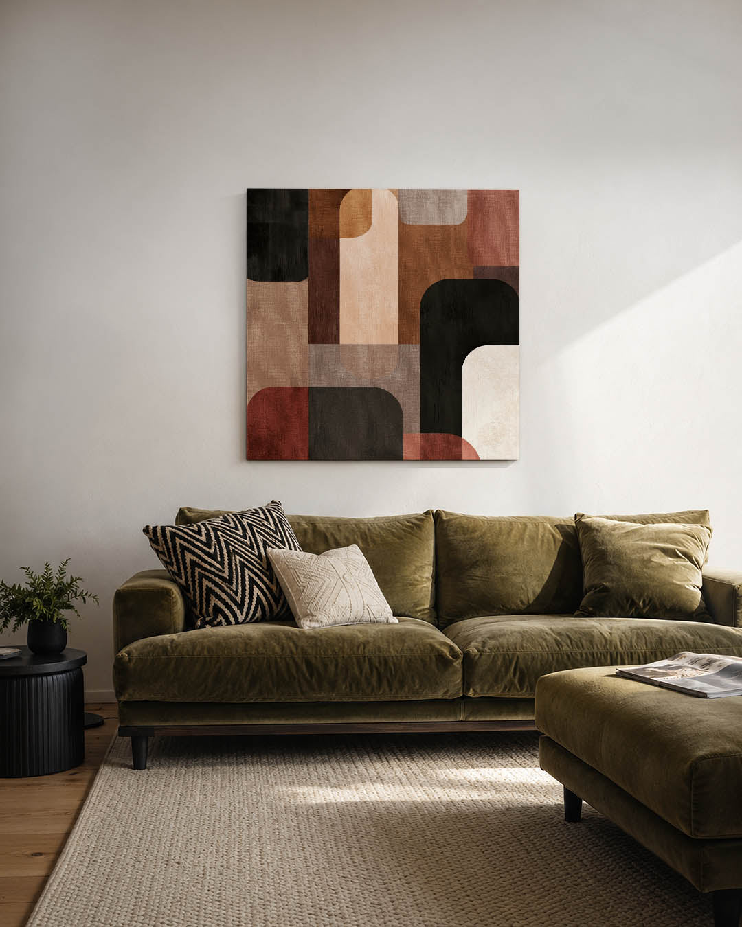 Geometrische vormen compositie Kunstwerk