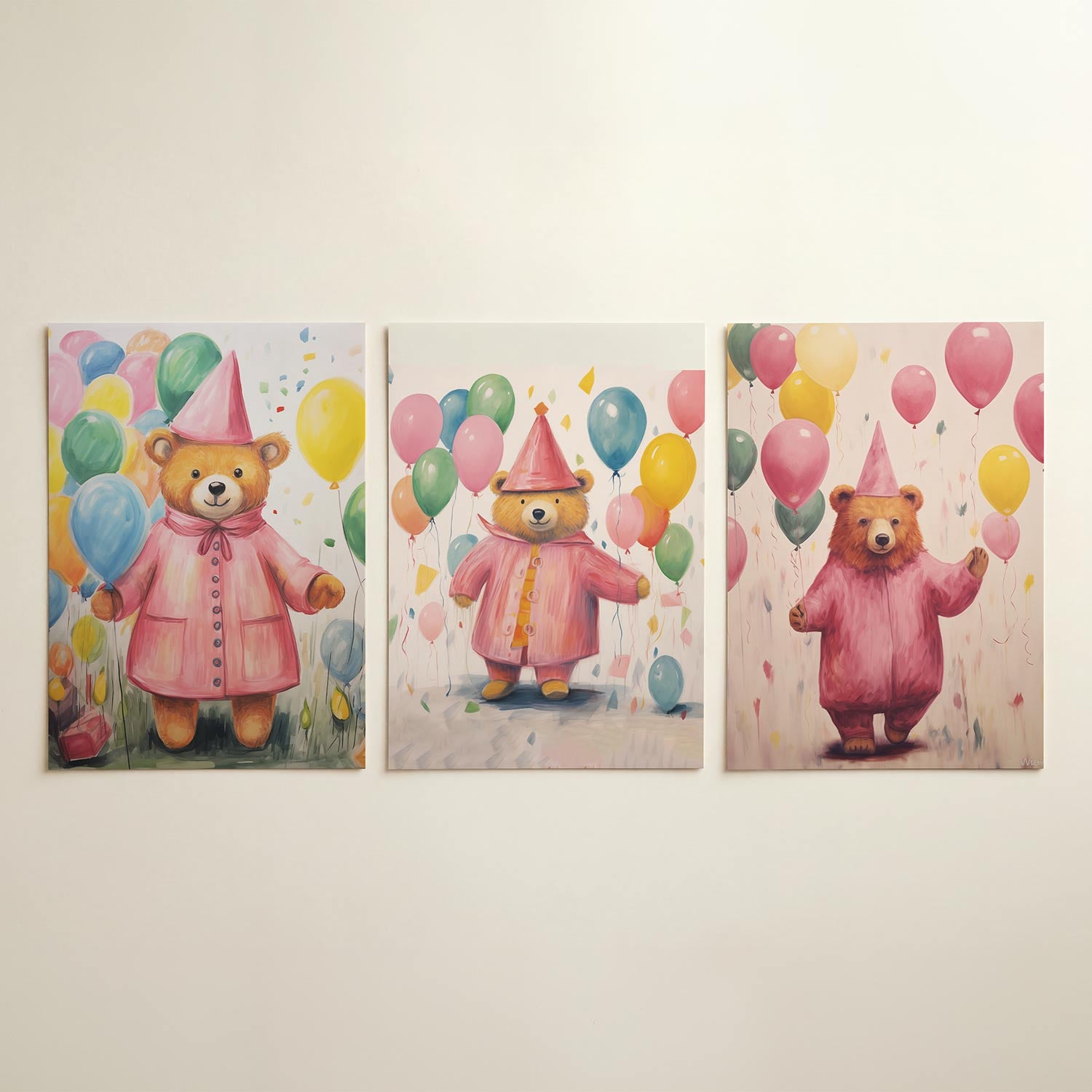 Vrolijke ballonbeer Posterset