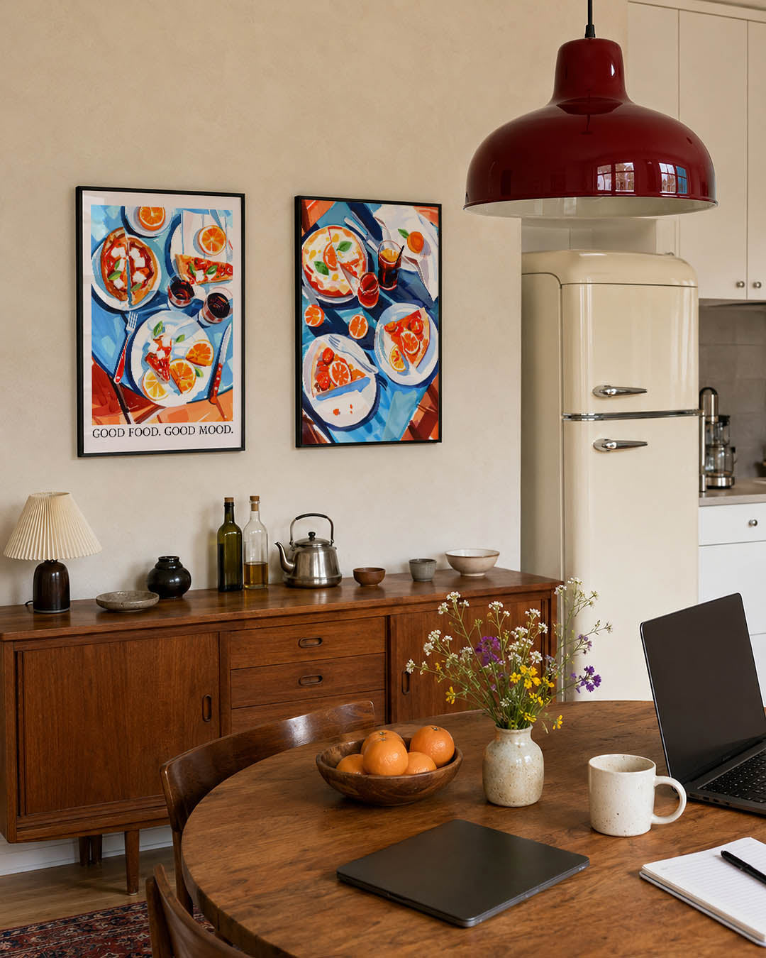 Kleurrijke tafelsfeer Posterset