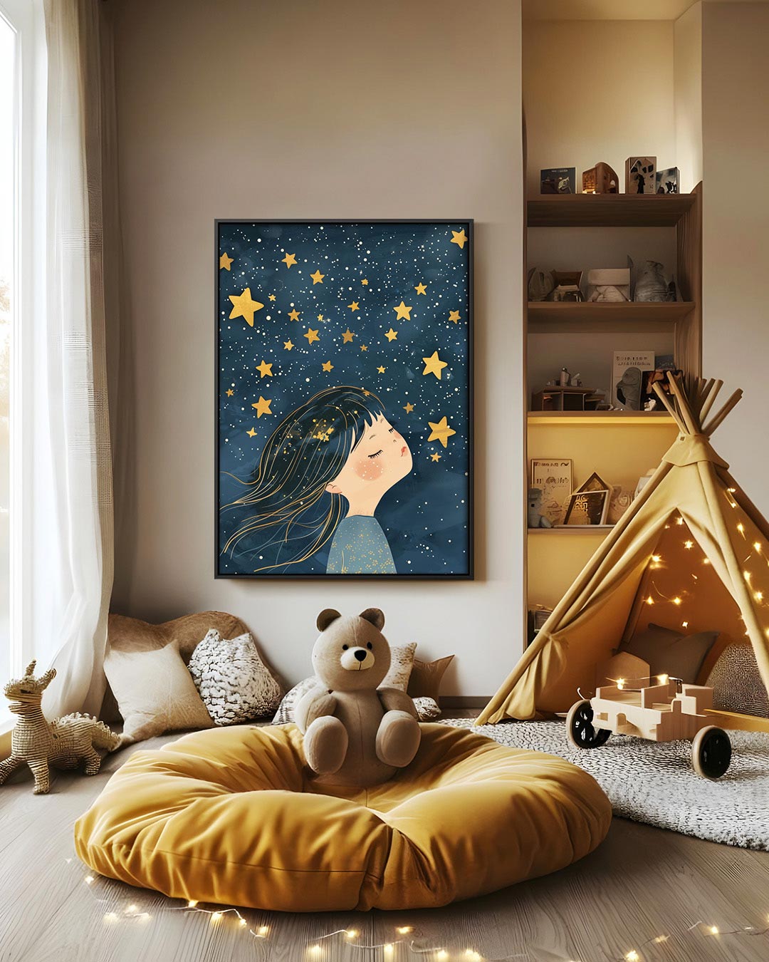 Sterrennacht dromen Kunstwerk