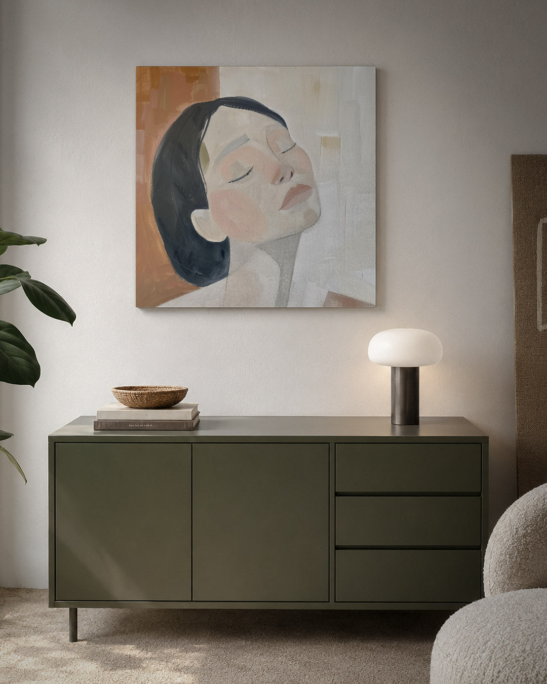 Vrouwengezicht Kunstwerk