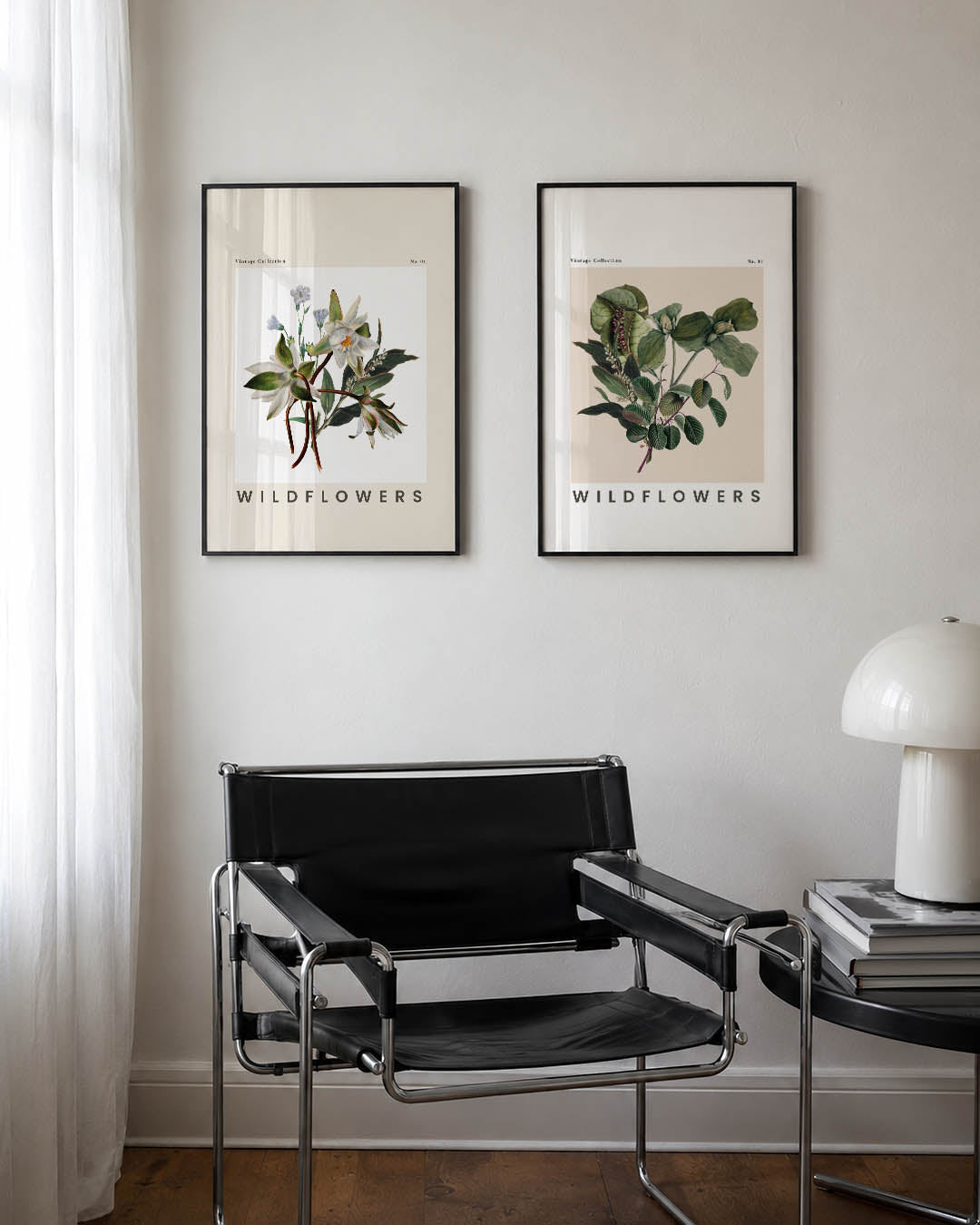 Bloemrijke illustratie Posterset