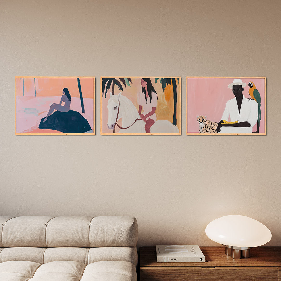 Zacht silhouet Posterset