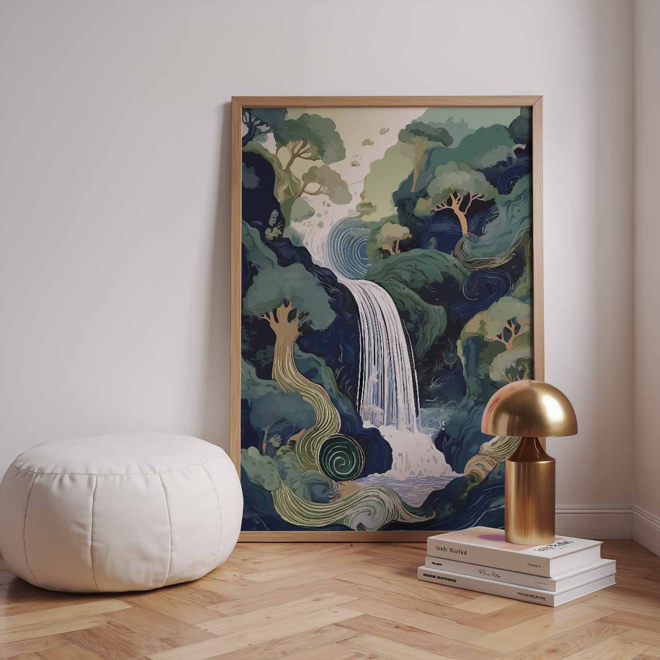 Dromerige Waterval Wanddecoratie Poster-WallArtistic