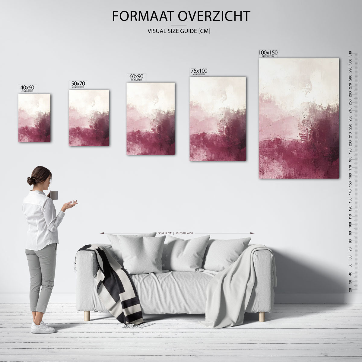Zachte kleuren harmonie Kunstwerk