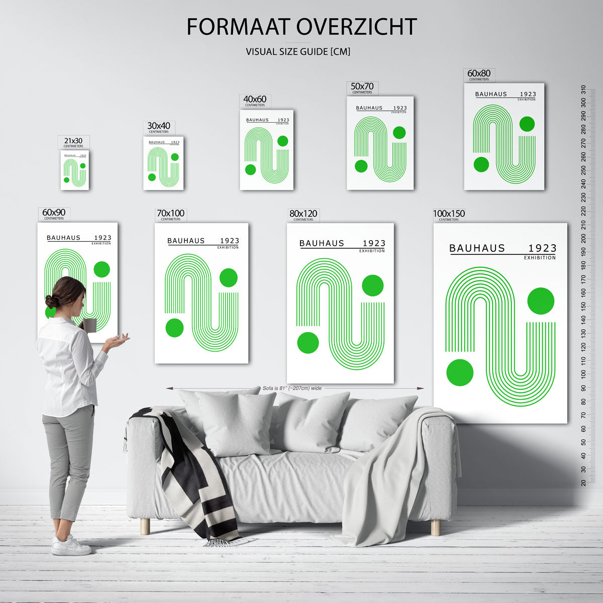 Lijnen en cirkels Poster